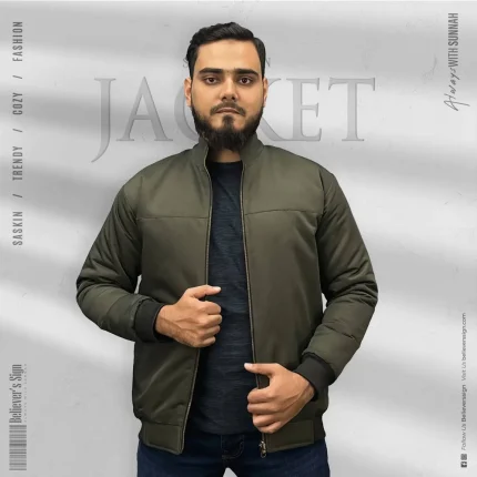 Olive-Solid-Premium Double Part Jacket
